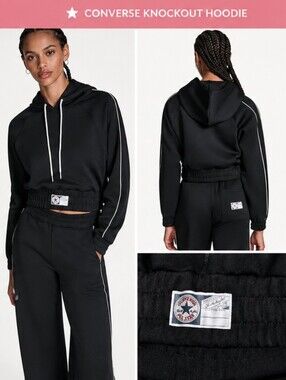 Converse Women’s Knockout Hoodie – Black – XXL – NWT
